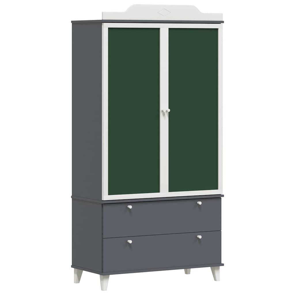 Kreidetafel Kleiderschrank mit Tür ROROS Weiß 90 x 45 x 180 cm