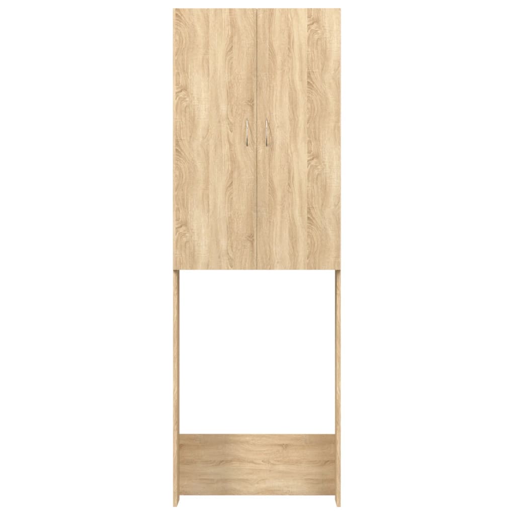Waschmaschinenschrank Weiß 64x25,5x190 cm