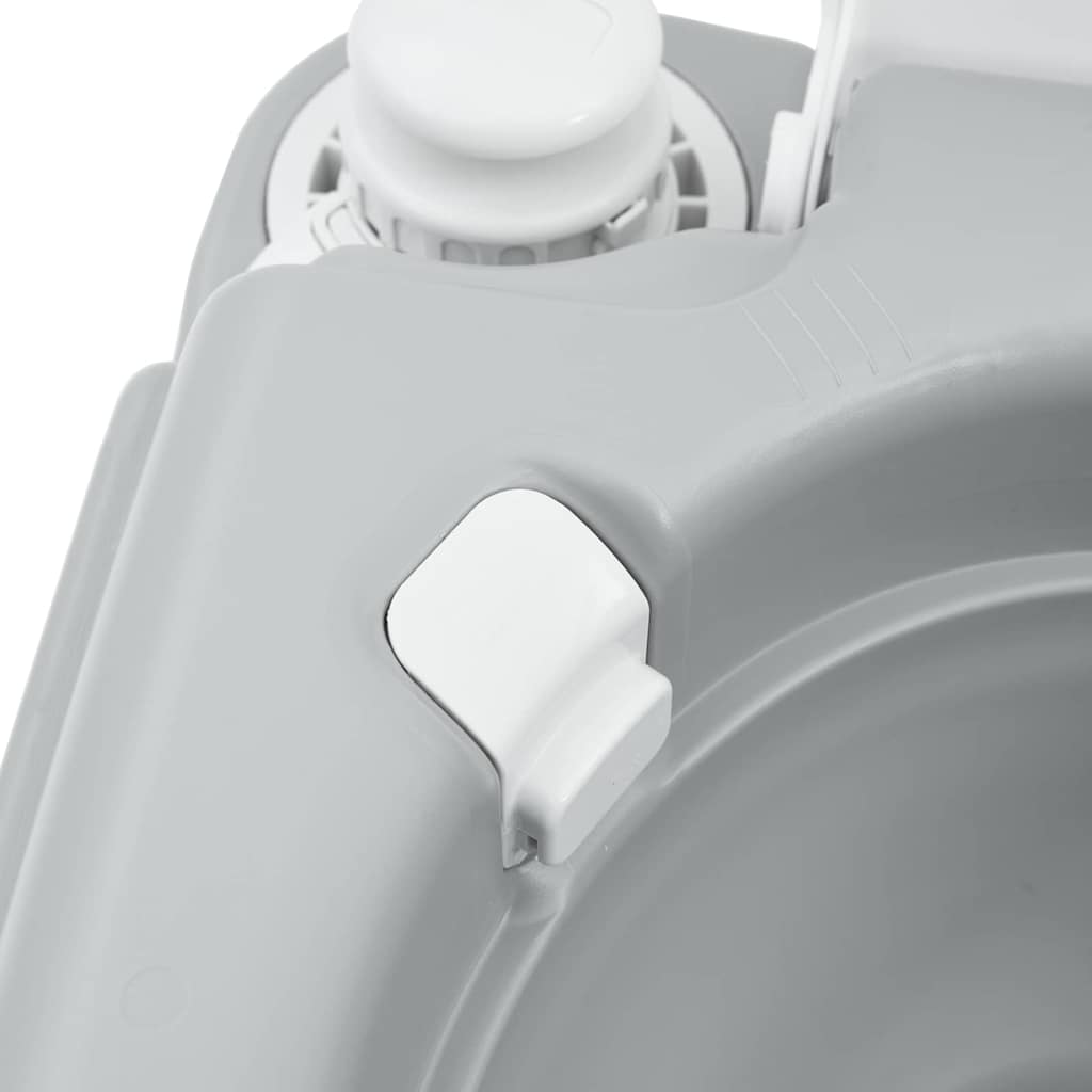 Camping-Toilette Grau und Weiß 41,5 x 36,5 x 37,5 cm