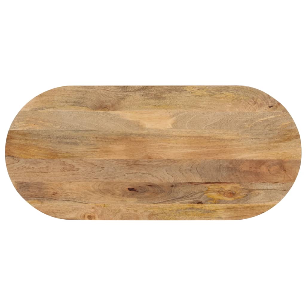 Tischplatte 110x40x2,5 cm Oval Massivholz Mango