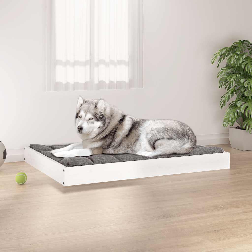 Hundebett 101,5x74x9 cm Massivholz Kiefer