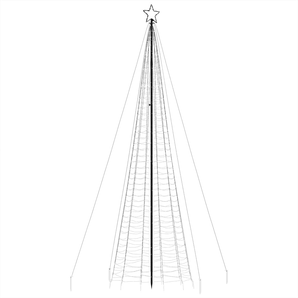 LED-Weihnachtsbaum mit Erdspießen 220 LEDs Warmweiß 180 cm