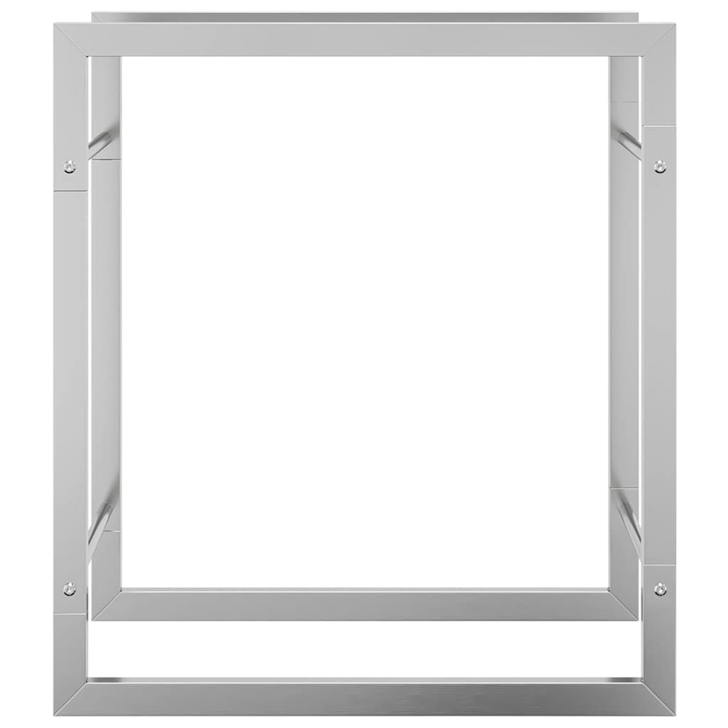 Brennholzregal 50x28x94 cm Edelstahl