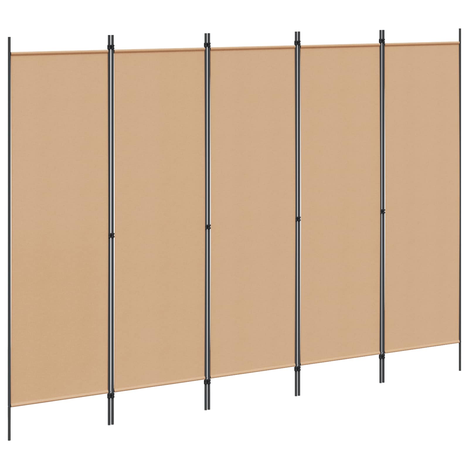 Raumteiler Beige 150 x 180 cm Stoff