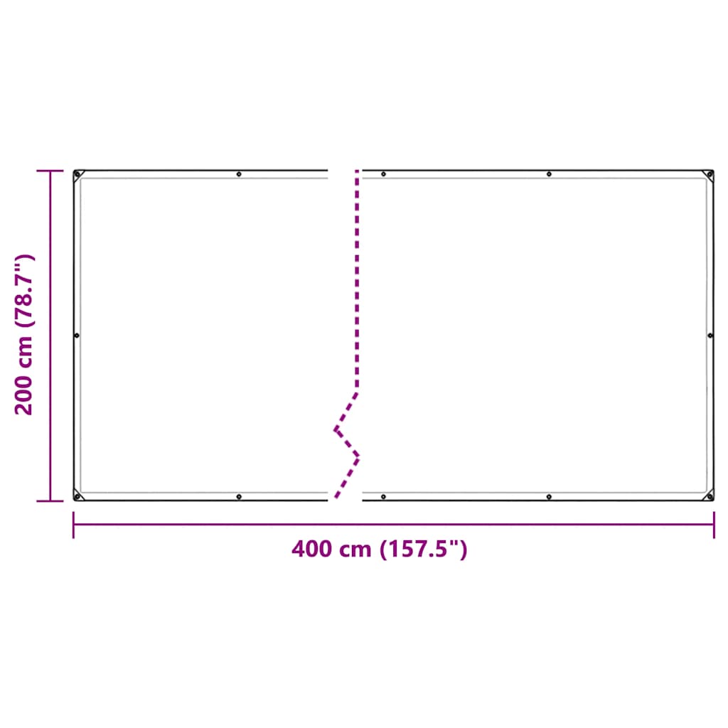 Transparente Plane mit Ösen 1x2 m Polyethylen