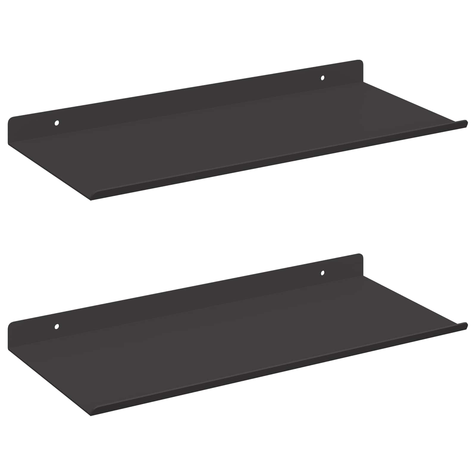 Schwebendes Regal 3 pcs Schwarz 40 x 9 x 2,5 cm Stahl