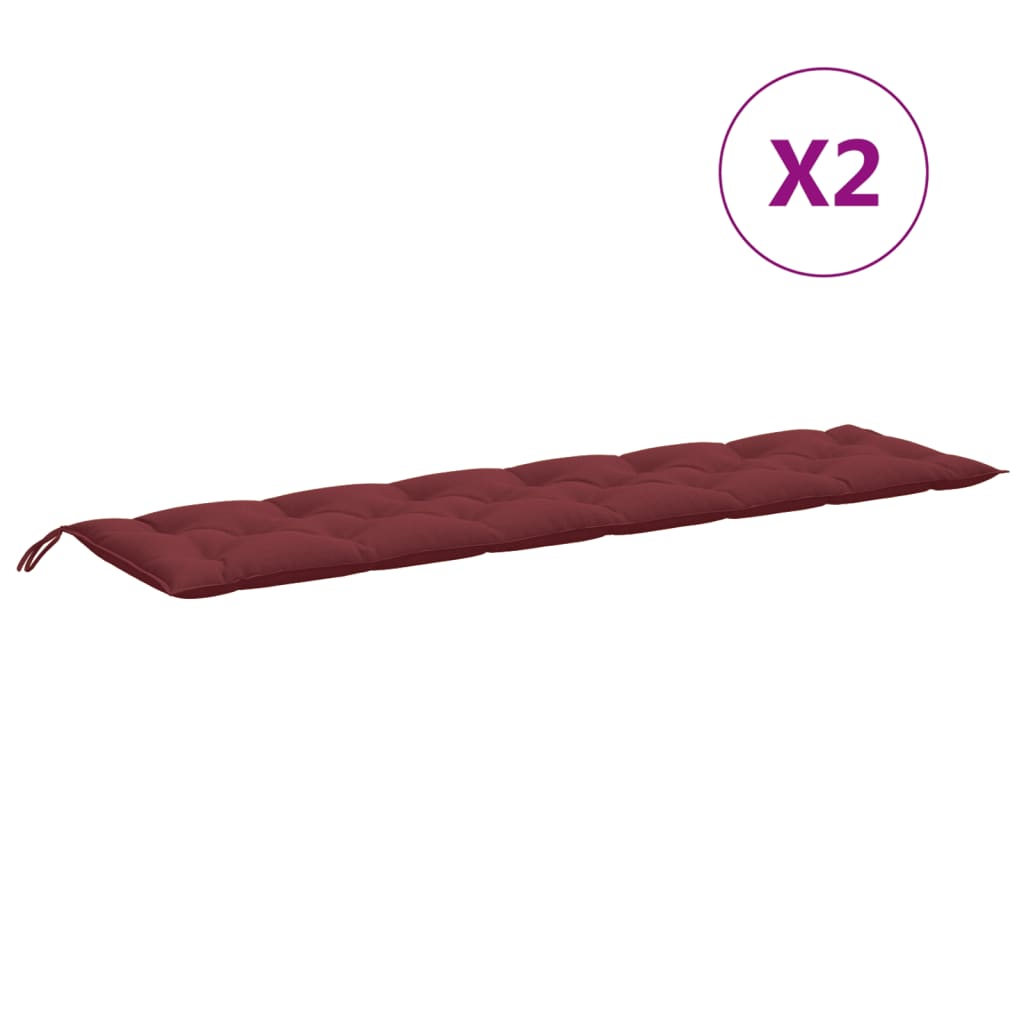 Gartenbank-Auflagen 2 Stk. Melange Anthrazit 100x50x7 cm Stoff