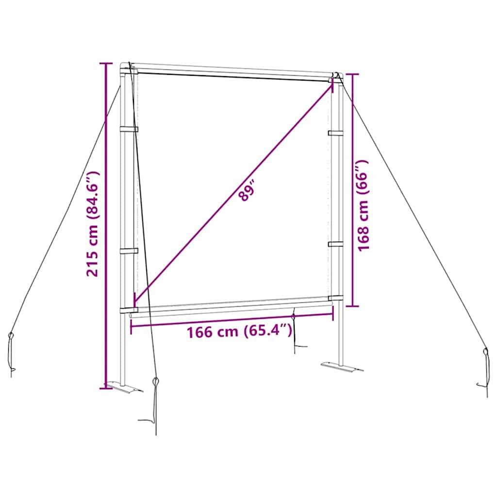 Projektionsleinwand mit Ständern 84 Zoll 4:3