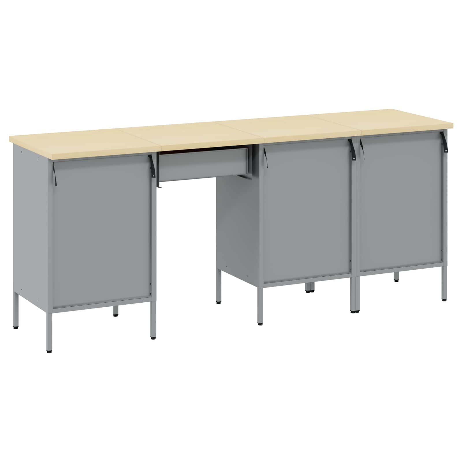 Werkbank mit Schubladen 2 pcs Rot und Grau 100 x 55 x 85 cm