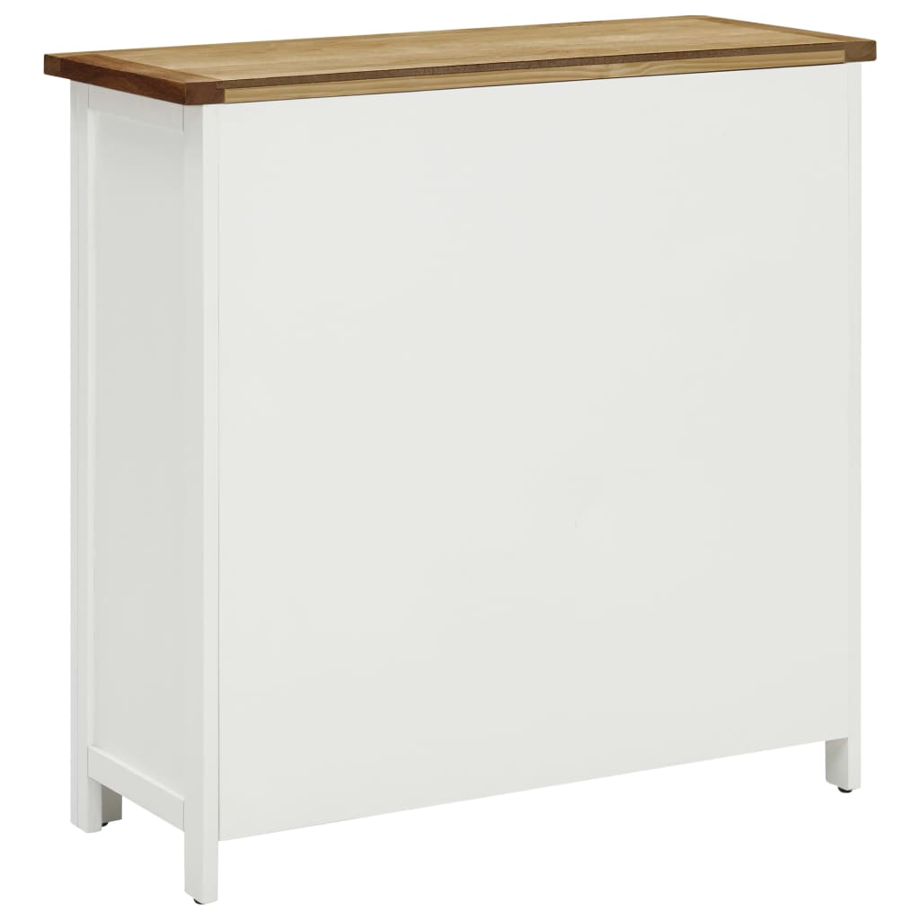 Weinschrank für 11 Flaschen 80 x 32 x 80 cm Eiche Massivholz