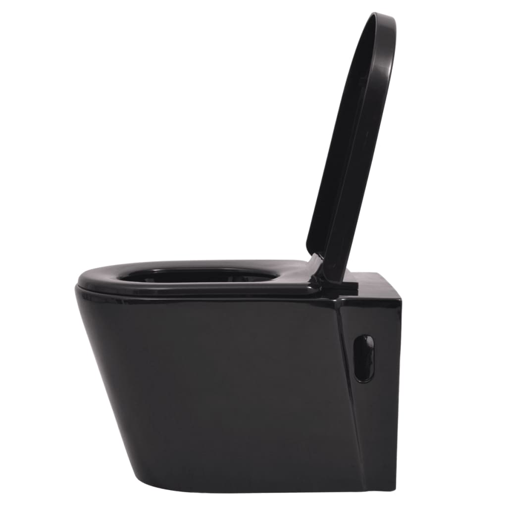 Wandmontierte Toilette Keramik Weiß