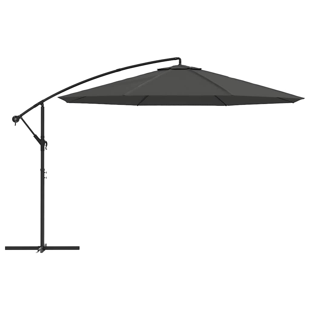 Ampelschirm mit Aluminium-Mast 350 cm Taupe