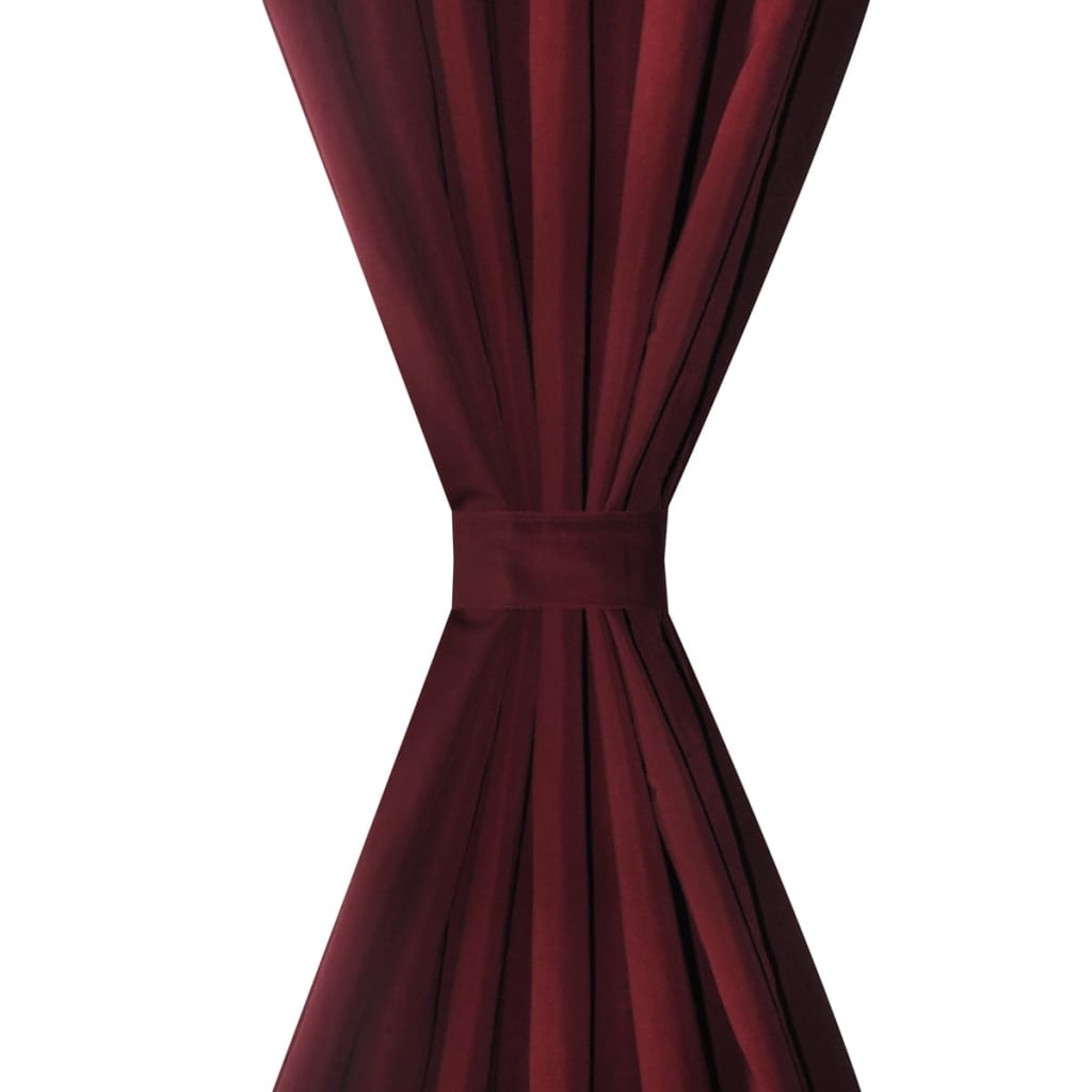 Vorhänge Gardinen aus Satin 2-teilig 140 x 175 cm Schwarz