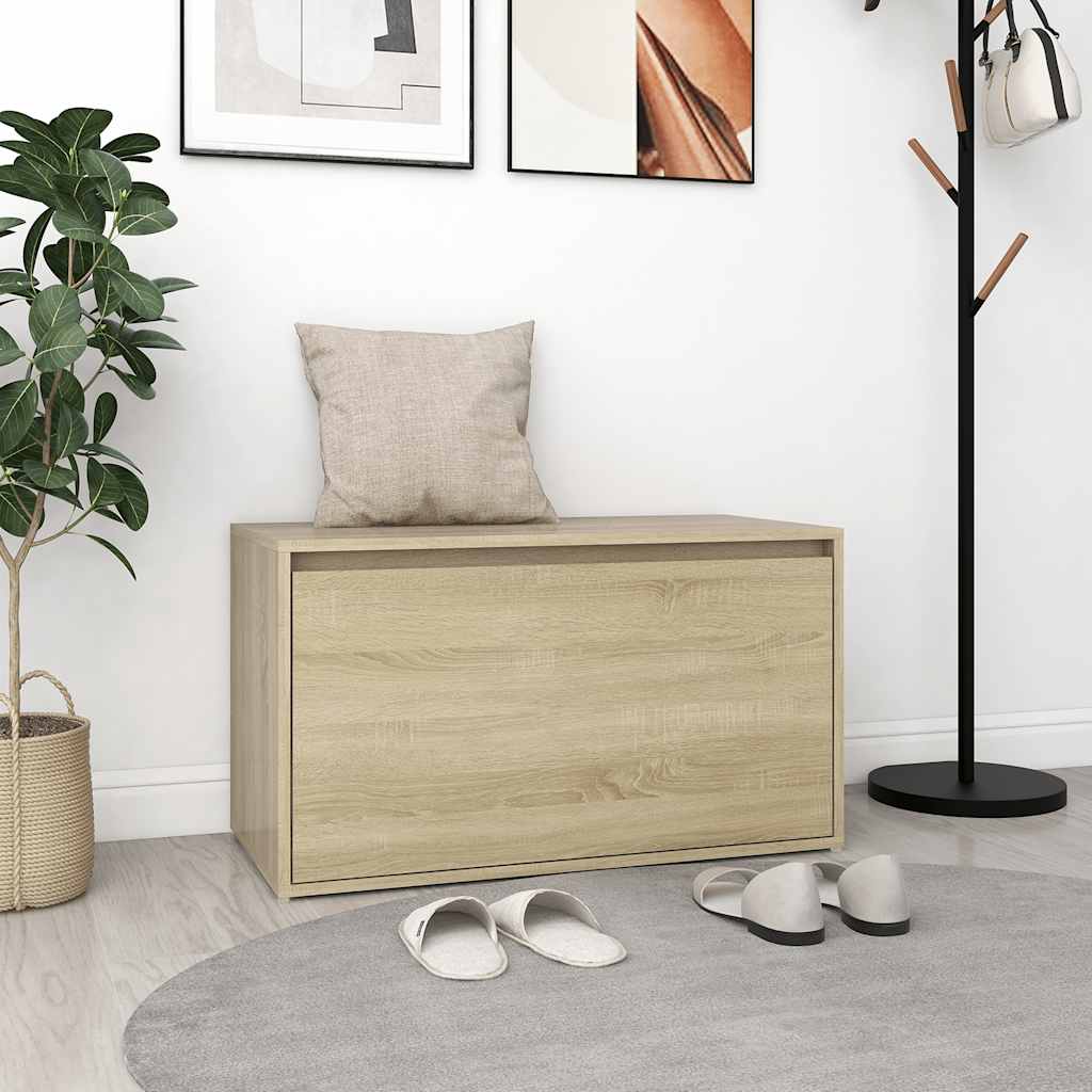 Flurbank 80x40x45 cm Weiß Holzwerkstoff