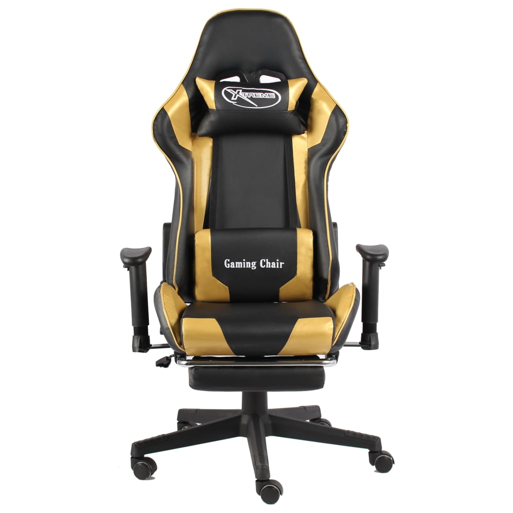 Gaming-Stuhl Drehbar Blau PVC