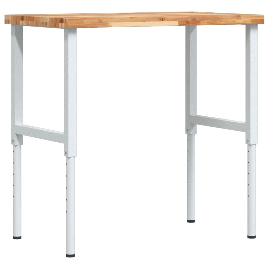 Werkbank 80x60x(73-99,5) cm Massivholz Akazie Rechteckig