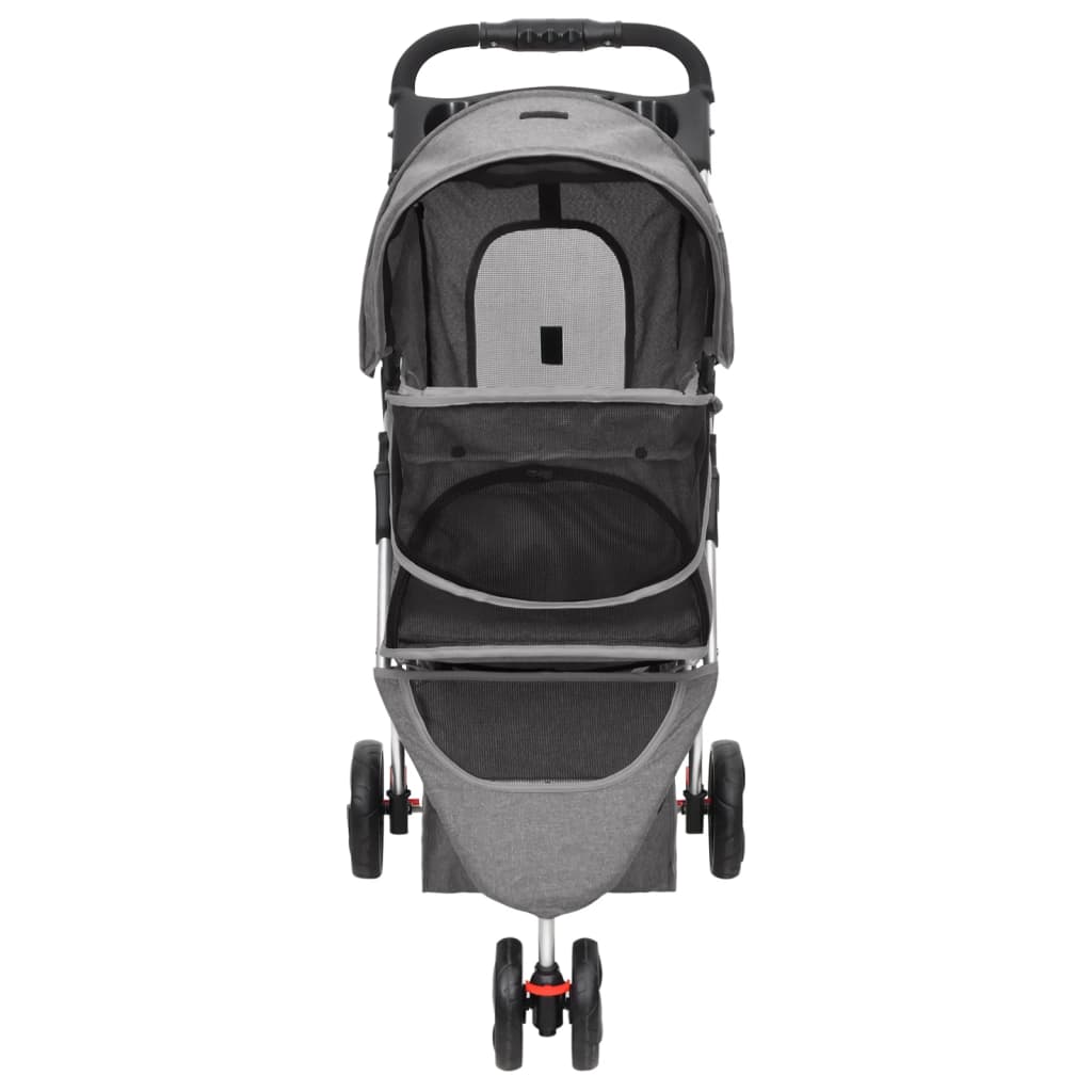 Hundewagen Faltbar Schwarz 80x46x98 cm Oxford-Gewebe