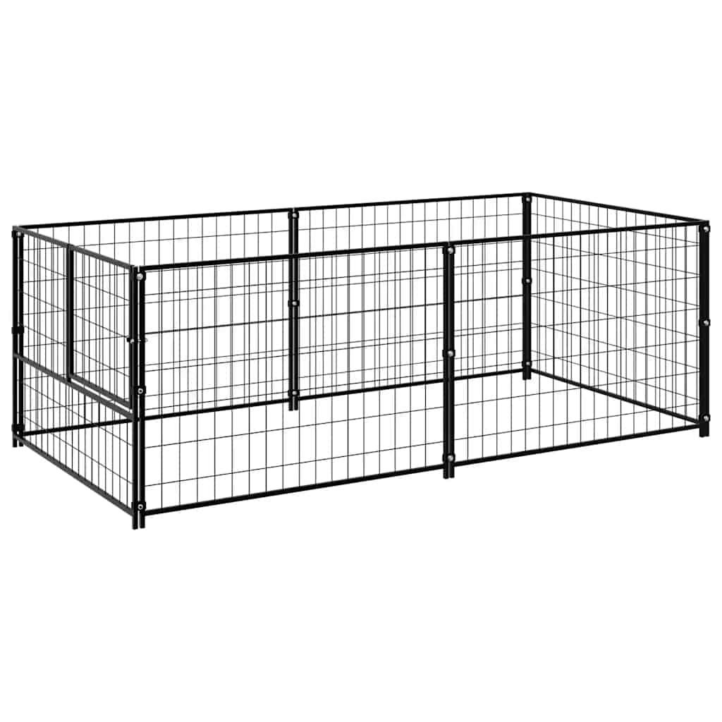 Hundezwinger Schwarz 100x100x70 cm Stahl