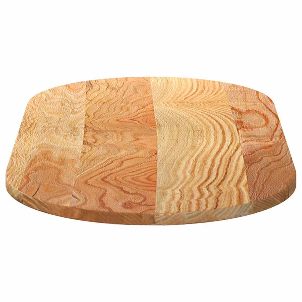Tischplatte 80x40x2 cm Massivholz Eiche Oval