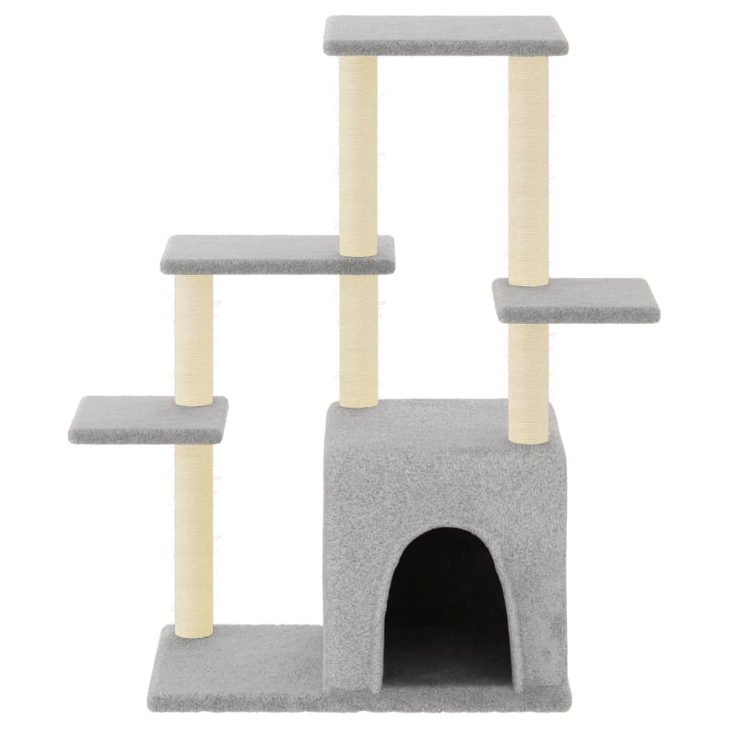 Kratzbaum mit Sisal-Kratzsäulen Creme 97,5 cm