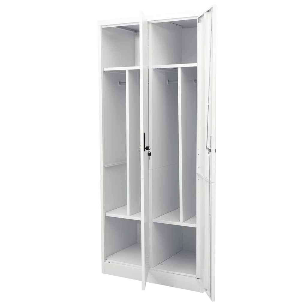 Kleiderschrank Weiß 80x50x180 cm Stahl