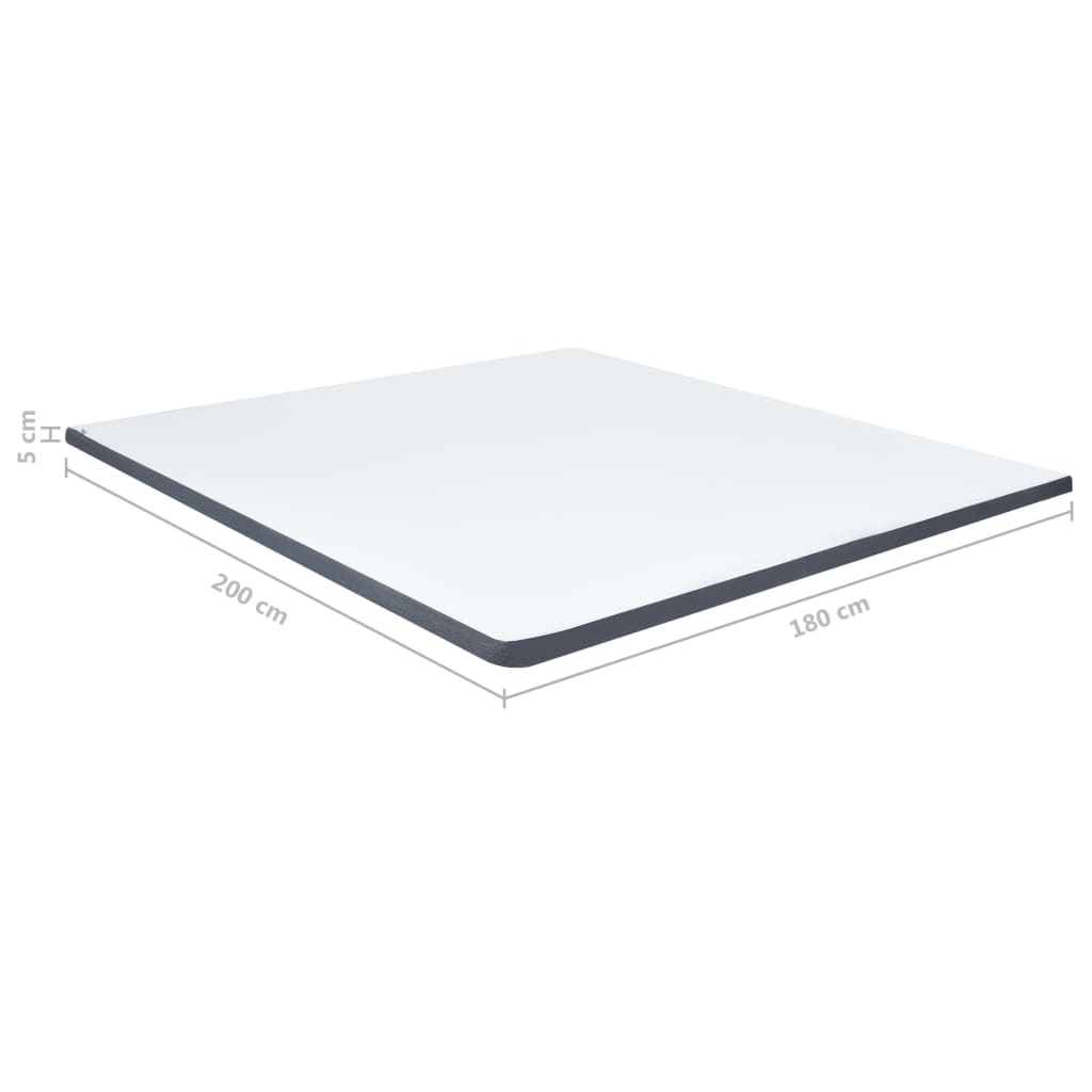 Boxspringbett-Matratzenauflage 200 x 120 x 5 cm Mittelweich