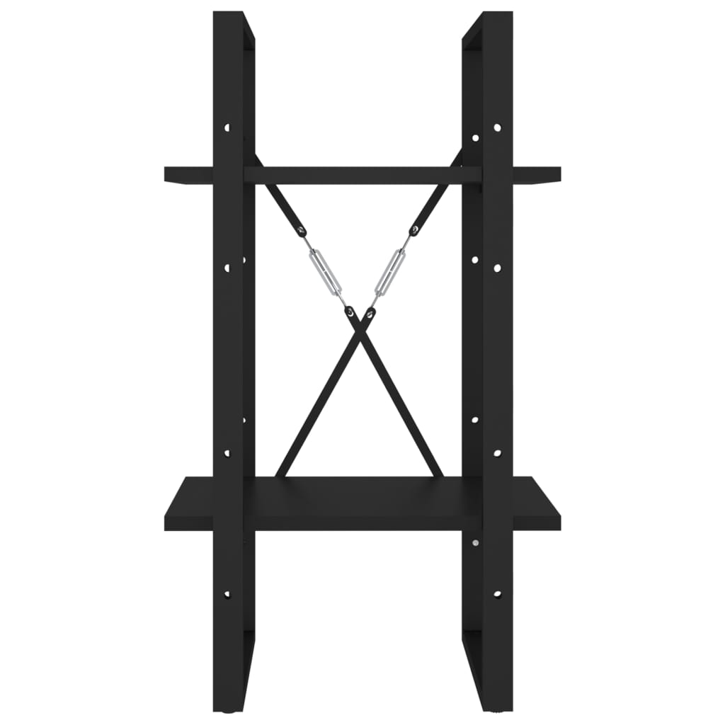 Bücherregal 2 Fächer Weiß 40x30x70 cm Holzwerkstoff
