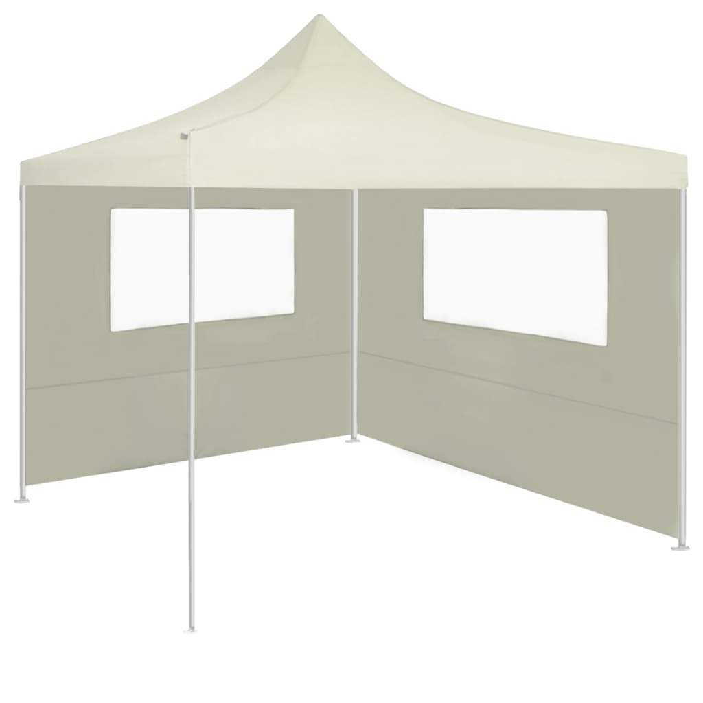 Pavillon-Seitenwand mit Fenstern 6x2 m Creme