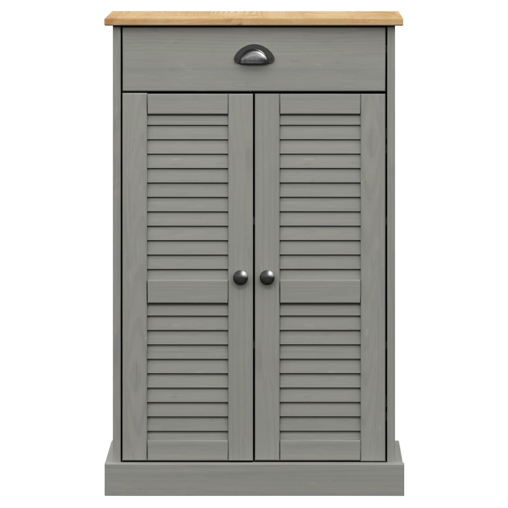 Schuhschrank VIGO Weiß 60x35x96 cm Massivholz Kiefer