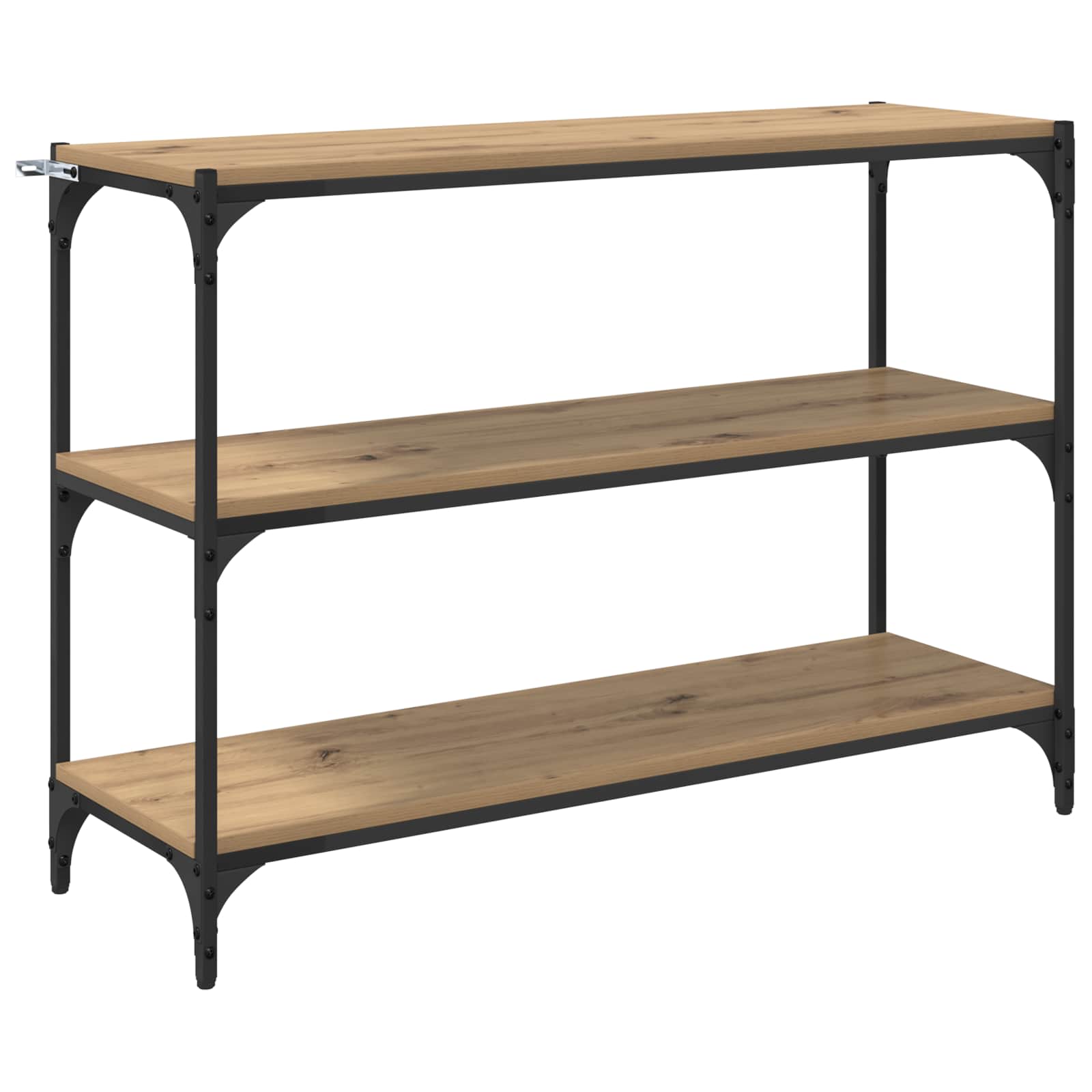 Bücherregal Schwarz 40x33x70,5 cm Holzwerkstoff und Stahl