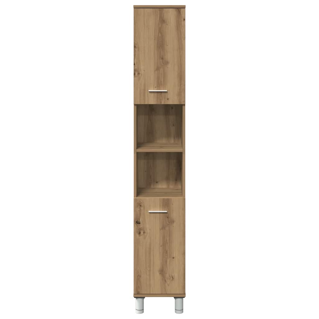 Badezimmerschrank Weiß 30x30x179 cm Holzwerkstoff