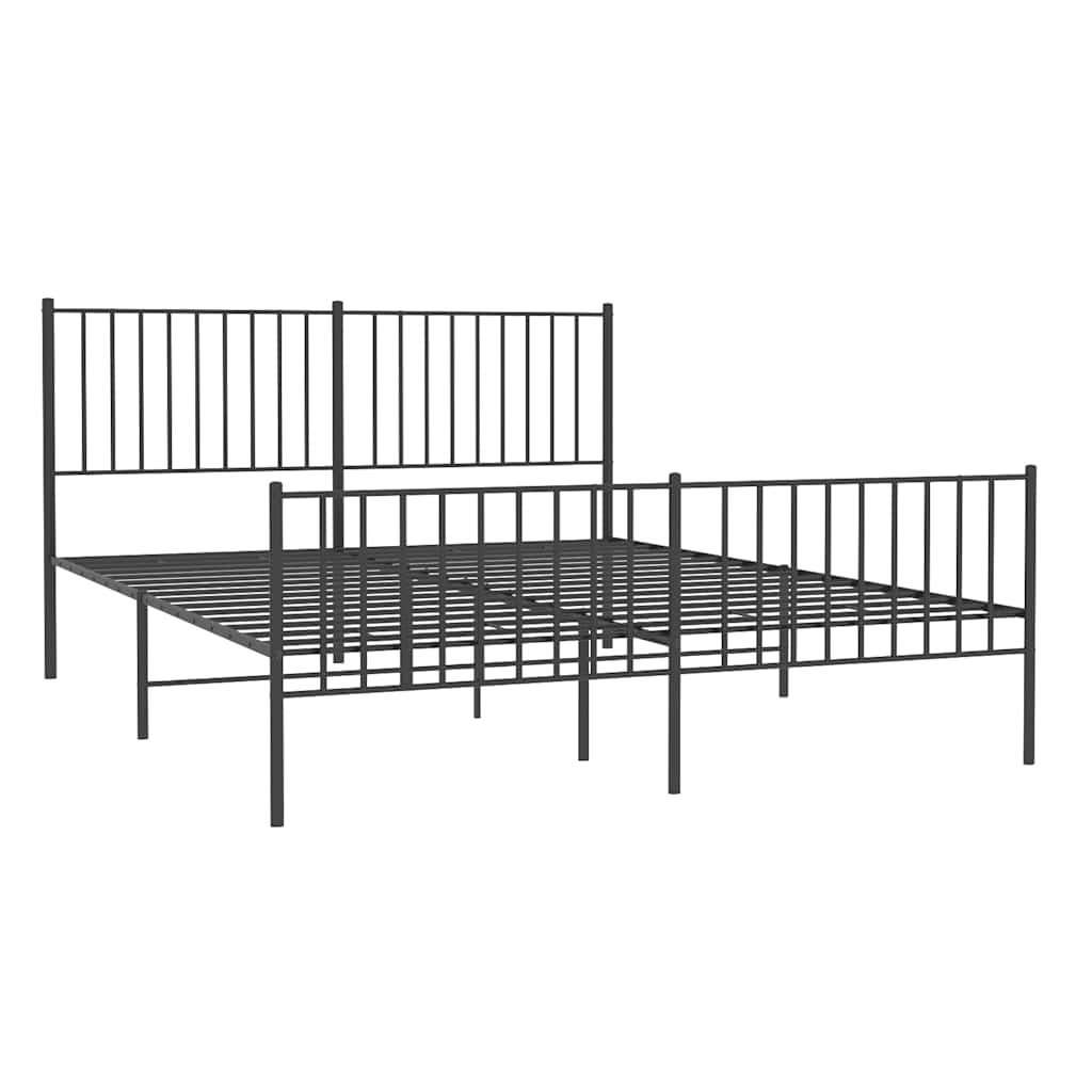 Bettgestell Metall Schwarz 75x190 cm
