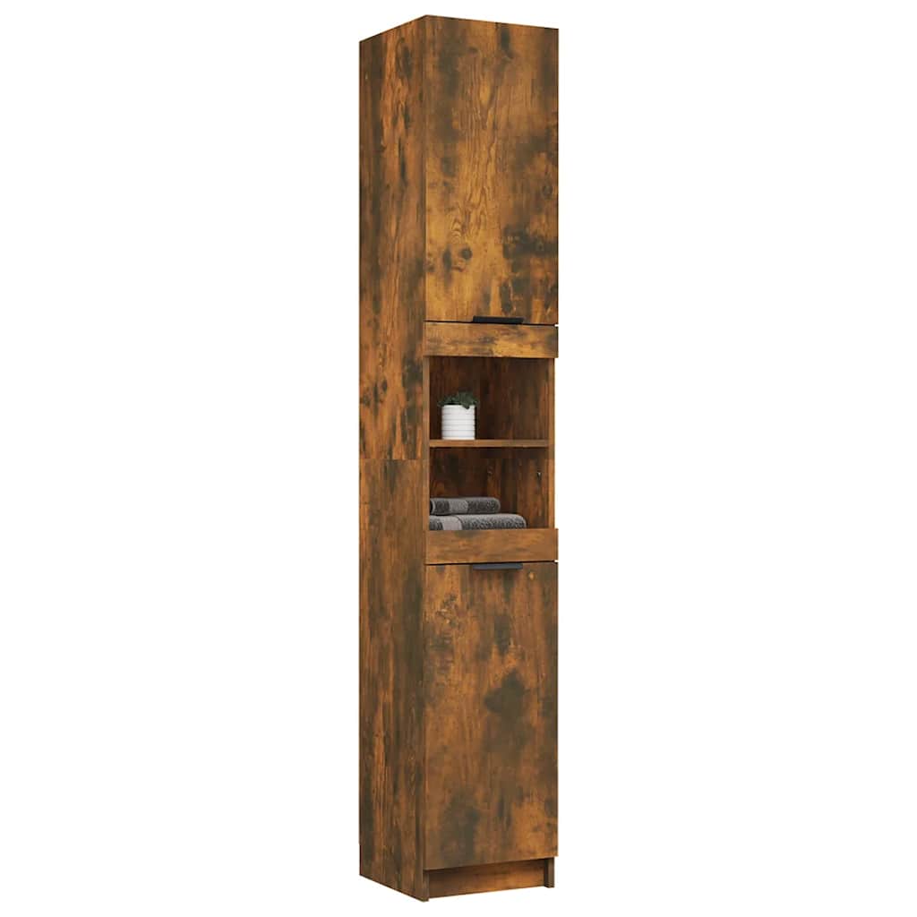 Badschrank Weiß 32x34x188,5 cm Holzwerkstoff