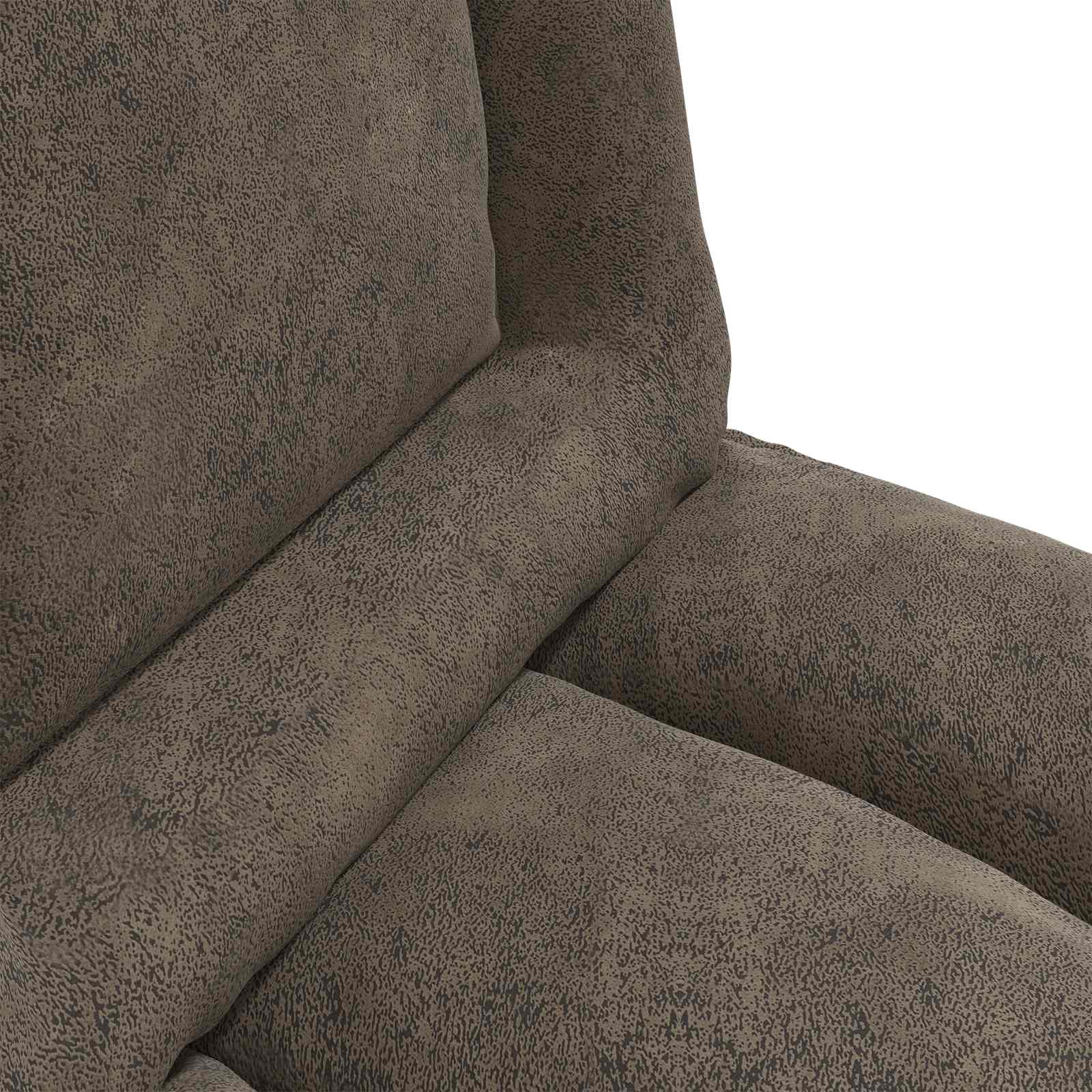 Verstellbarer Fußsessel Braun Stoff