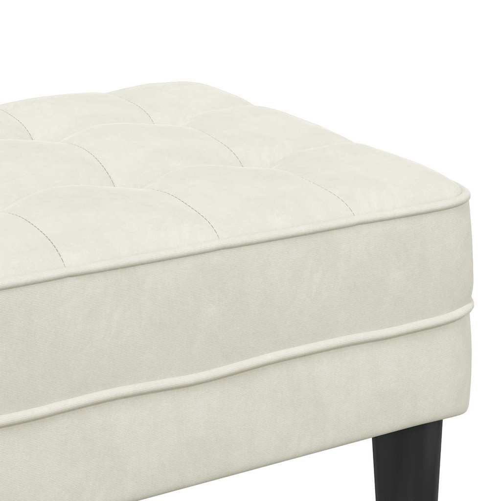 Bank mit Kissen Hellgrau 113 x 57 x 39 cm Samt