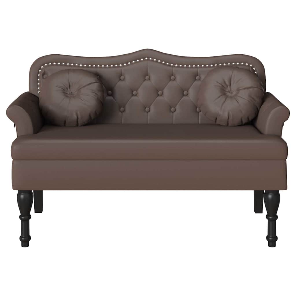 Chesterfield Bank Creme 120,5 x 65 x 75 cm Kunstleder