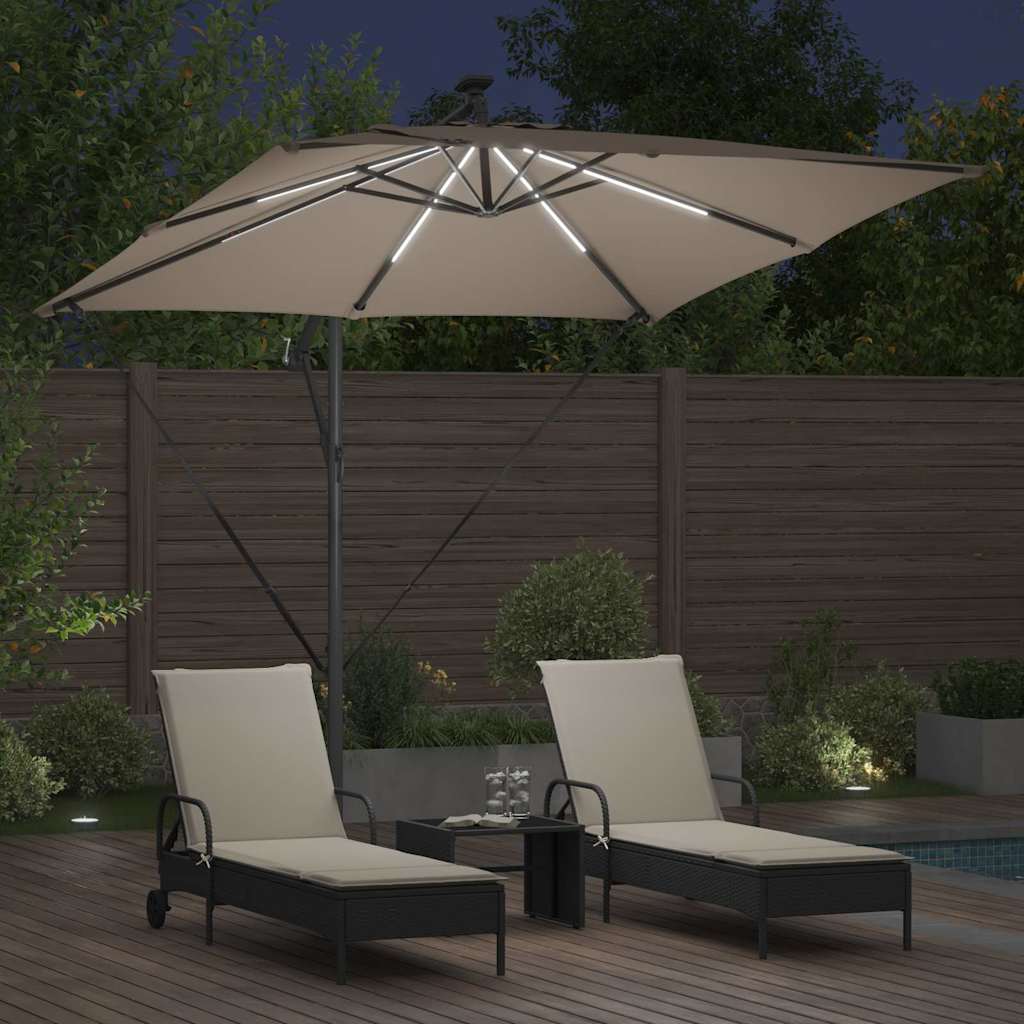 Sonnenschirm Sand 249 x 249 x 250 cm Polyester und Aluminium