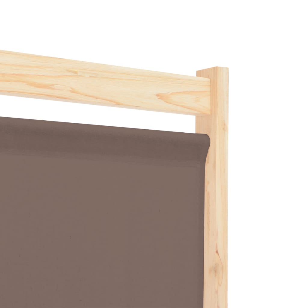 5-teiliger Raumteiler Creme 200 x 170 x 4 cm Stoff