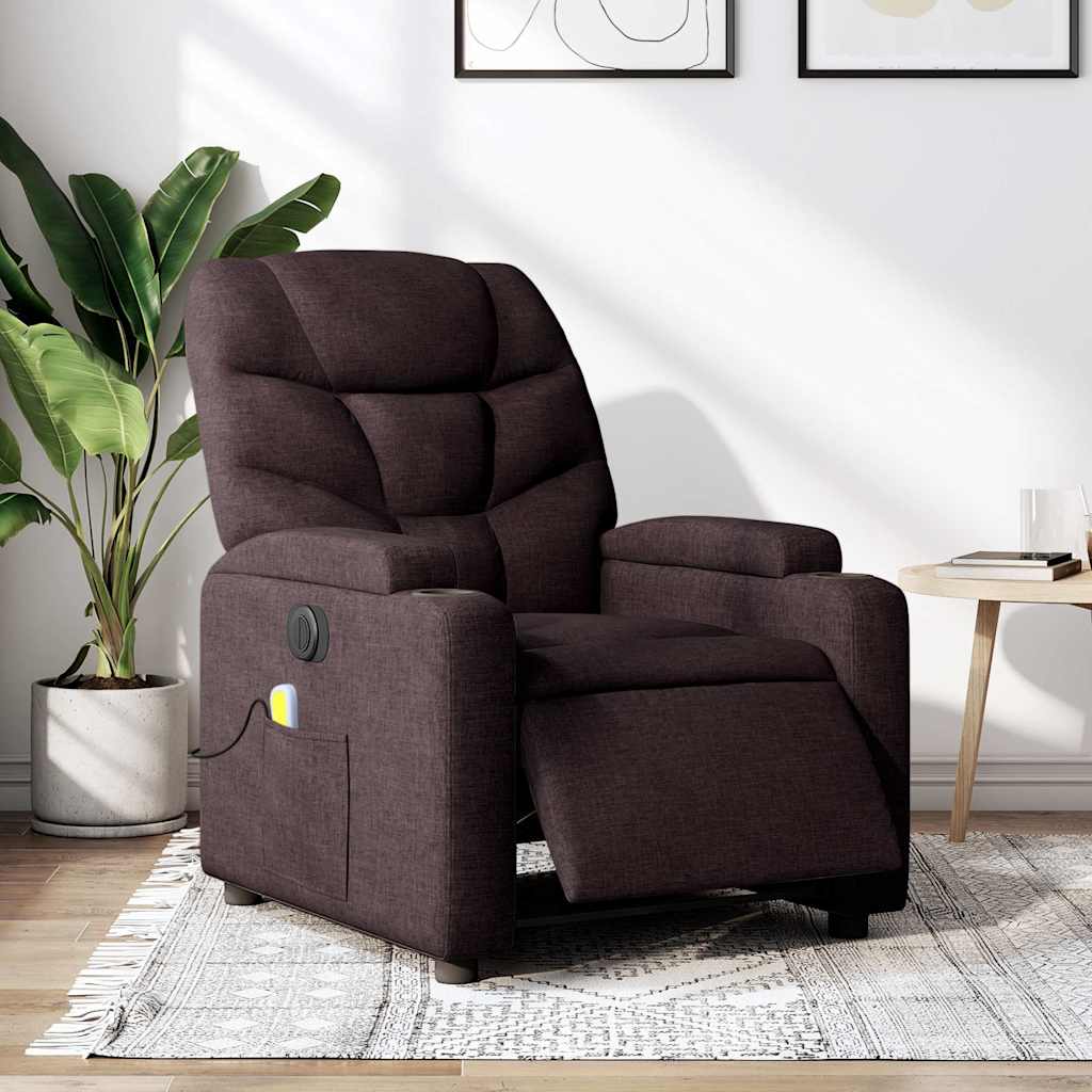 Relaxsessel Elektrisch Dunkelgrau Stoff