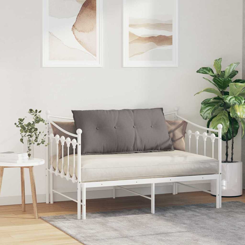 Rückenkissen Hellgrau 50 x 19 x 45 cm Stoff