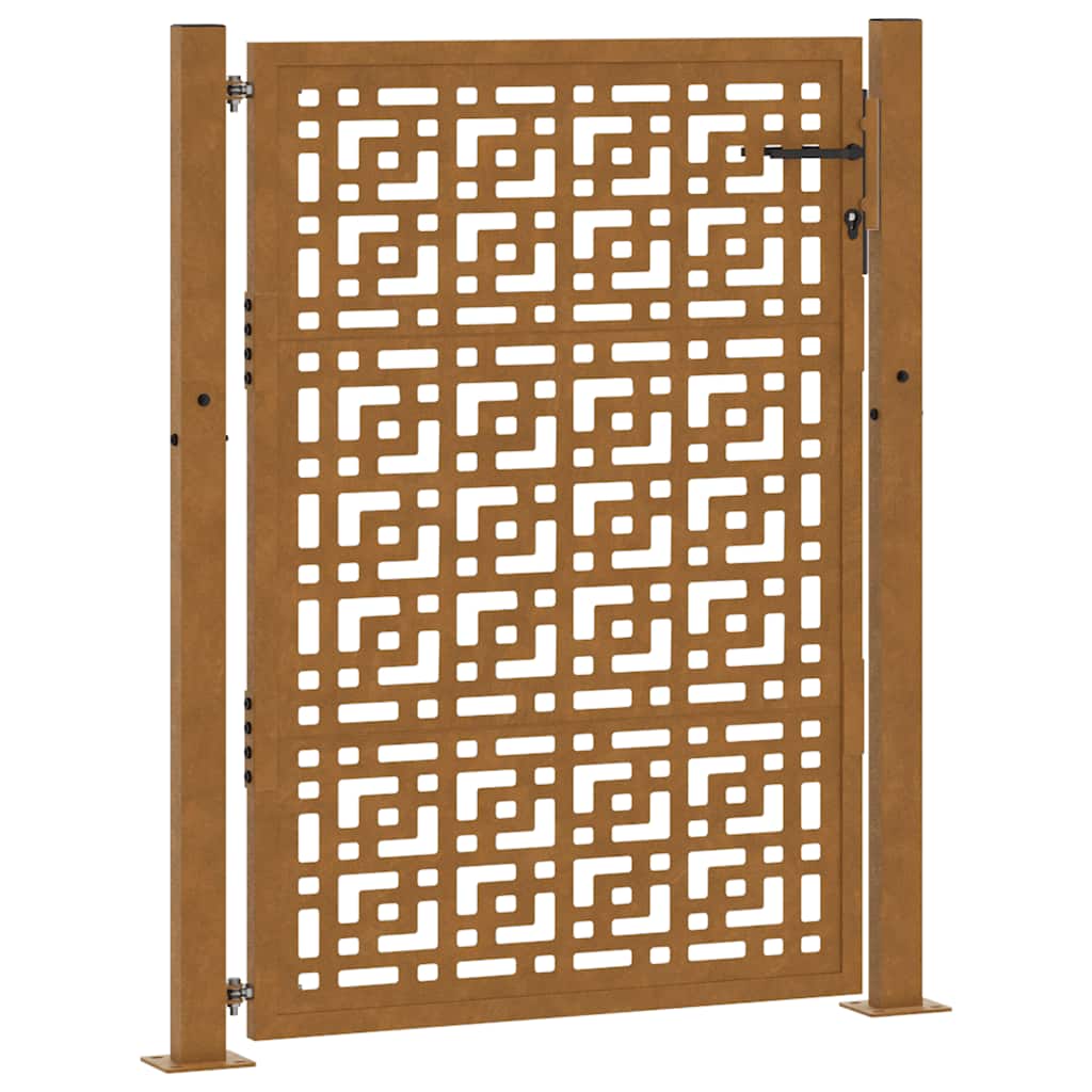 Gartentor Schwarz 100x100 cm Stahl Lichtdesign