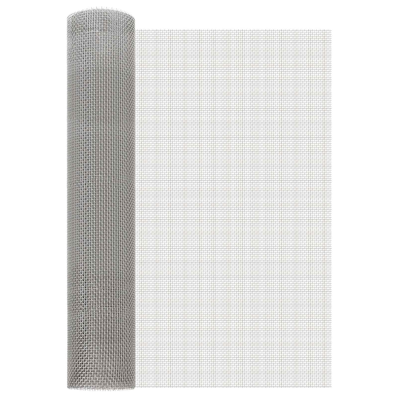 Mesh Bildschirm 20 x 500 cm 20 Mesh Edelstahl 201 Silber