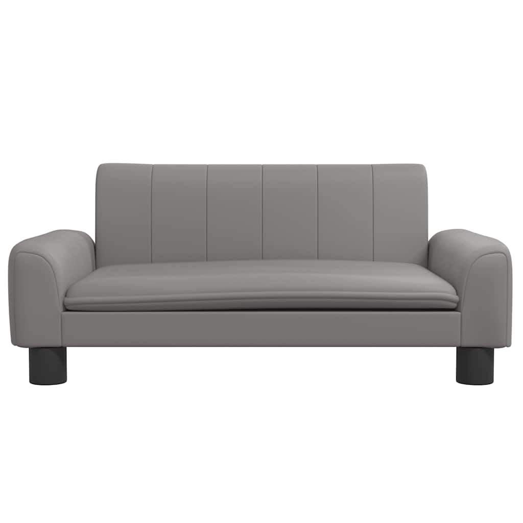 Kindersofa Schwarz 70x45x30 cm Kunstleder