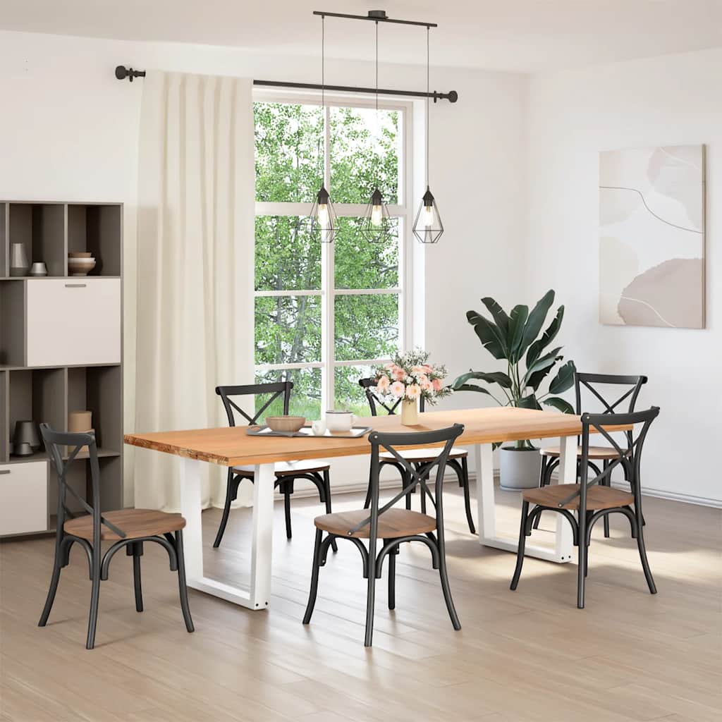 Couchtischbeine V-Form 2 Stück Schwarz 30x(30-31,3) cm Stahl