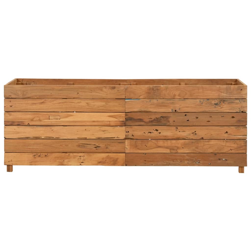 Hochbeet 100x40x72 cm Teak Altholz und Stahl