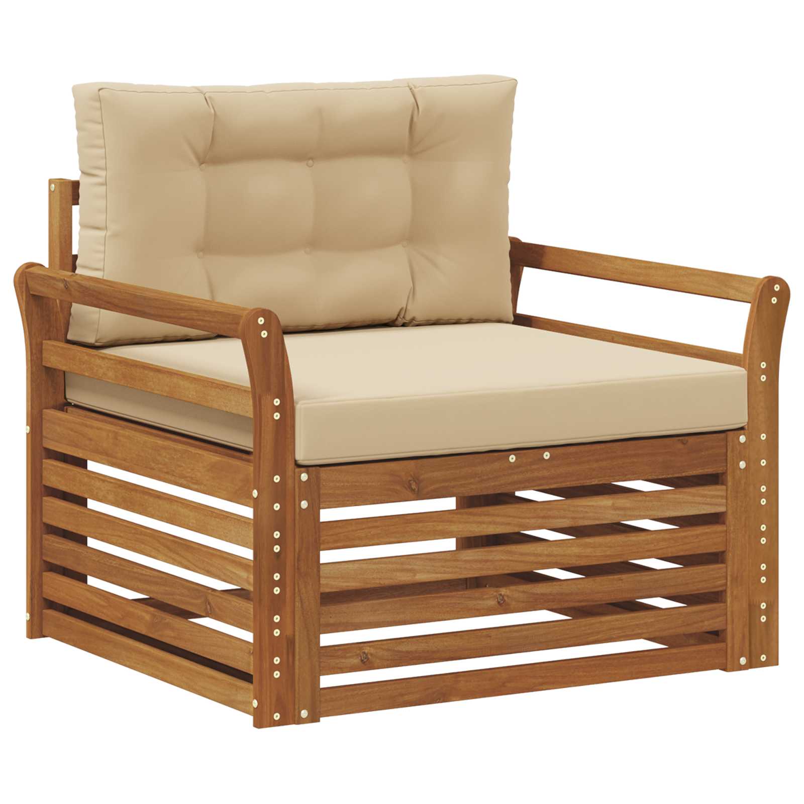 2 Stück Outdoor-Sofa Natur