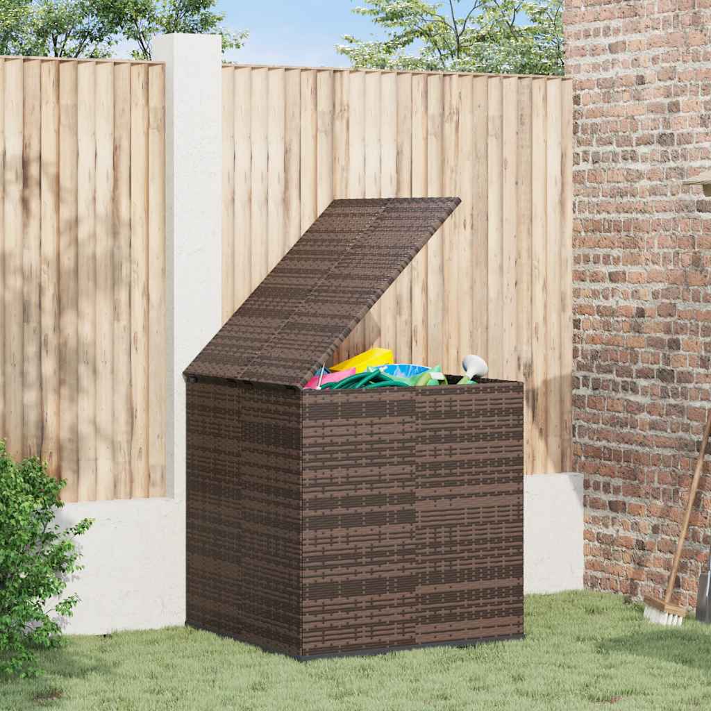 Garten-Kissenbox PE Rattan 100x49x103,5 cm Schwarz