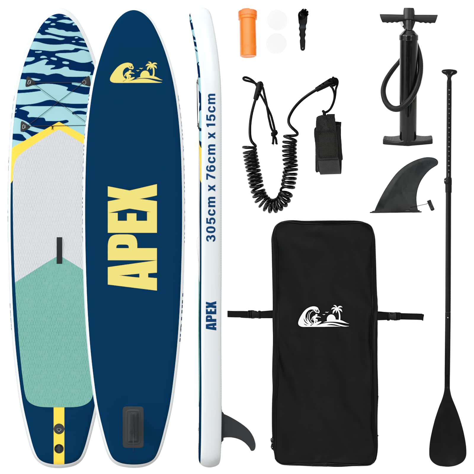 Aufblasbares Stand Up Paddle Board HYDROS 305 x 76 x 15 cm für