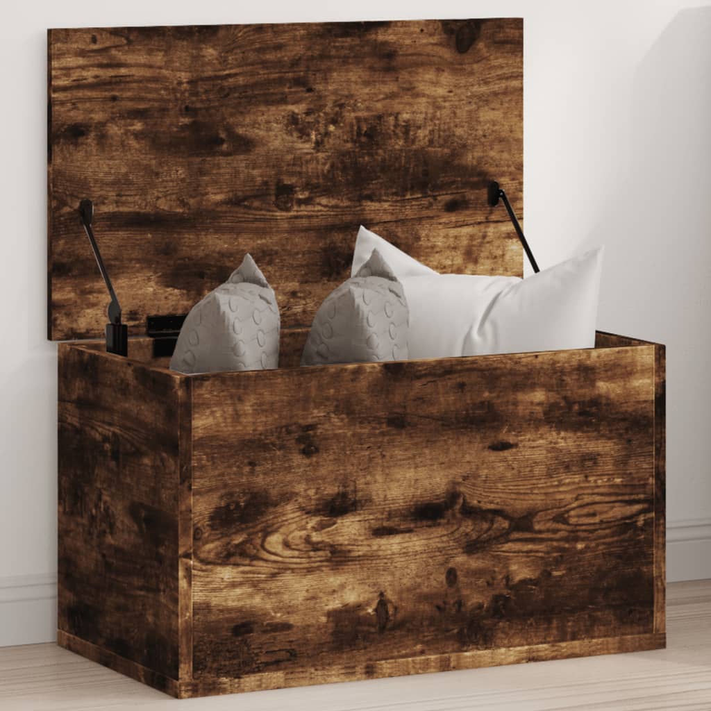 Aufbewahrungstruhe Weiß 84x42x46 cm Holzwerkstoff