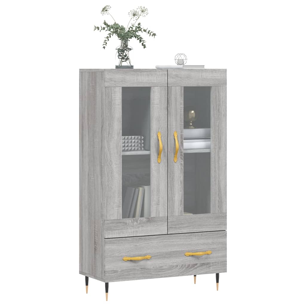 Highboard Betongrau 69,5x31x115 cm Holzwerkstoff